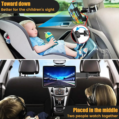 Tablet Holder for Car,ipad Headrest Mount for Tablet/ipad/Phones Car Tablet Holder with 360°Rotating Adjustable
