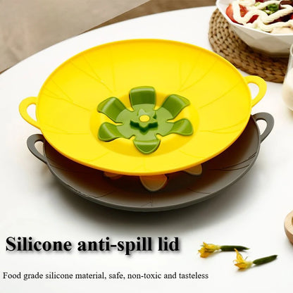 Silicone pattern anti-spill lid, silicone fresh-keeping lid, rotatable lid, kitchen gadgets