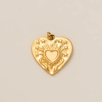 1 Love Blessing Series Pendant Accessory from Europe and America, DIY Accessory Gold Plated and Color Preserved