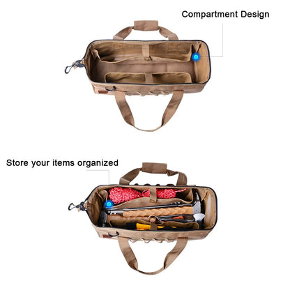 Camping Tool Bag Large Capacity Wide Mouth Storage Tool Bag Water Resistant Gear Bag