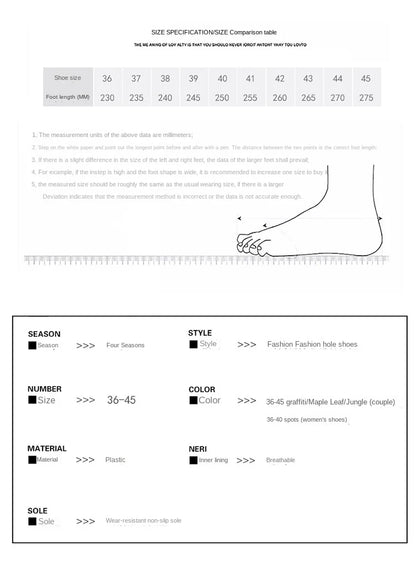 Child Sandal Women Garden Sandals Kid Boy Girl Garden Cave Shoe Graffiti Diy  Casual Outdoor EVA Beach Summer Sandal Holey Shoes