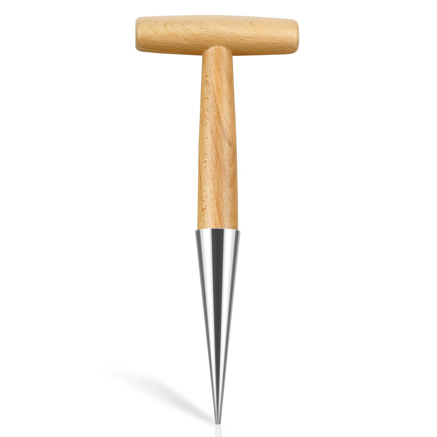 Gardening Hole Puncher Wooden Handle T-shaped Fertilizer Planting Tool Punching Sower Garden Flower Plants Supplies Accessories