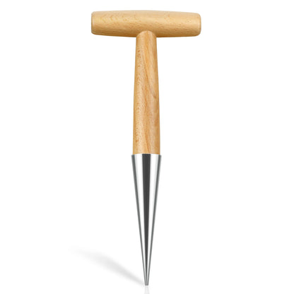 Gardening Hole Puncher Wooden Handle T-shaped Fertilizer Planting Tool Punching Sower Garden Flower Plants Supplies Accessories