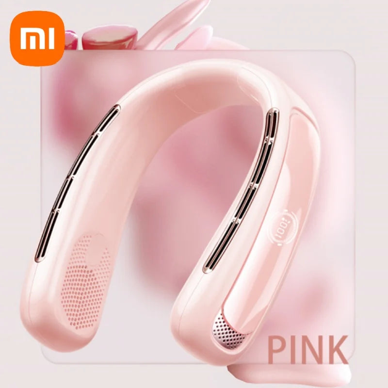 Xiaomi Portable Neck Fan Smart Digital Display Power Ventilador Rechargeable Outdoor Bladeless Silent Electric Neck Fan Cooler