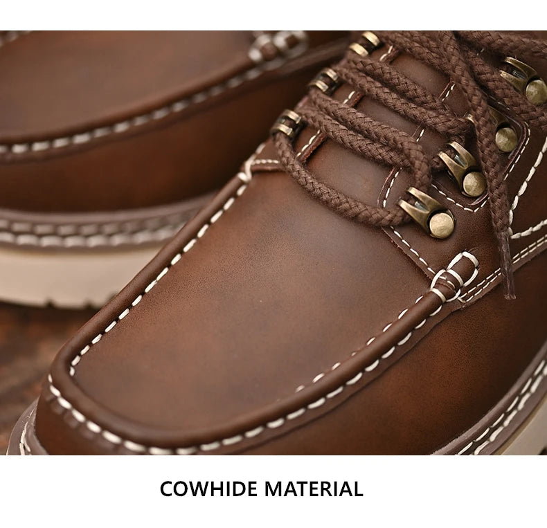 Outdoor Hiking Shoes Men Sneakers Summer Slip on Casual Men Shoes Breathable Suede Leather Shoe Anti-skid Walking Shoes Footwear