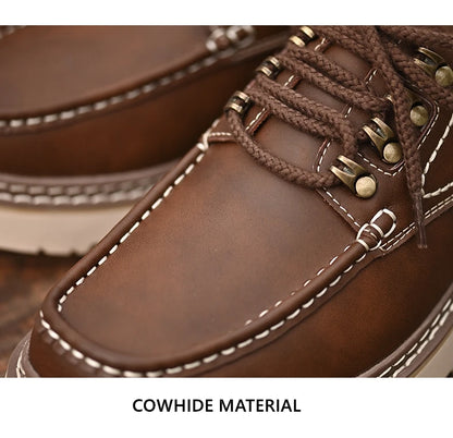 Outdoor Hiking Shoes Men Sneakers Summer Slip on Casual Men Shoes Breathable Suede Leather Shoe Anti-skid Walking Shoes Footwear