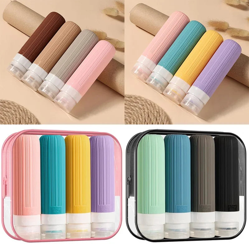 90ML Travel Bottle Set Refillable Lotion Shampoo Shower Gel Tube Bottling Cosmetic Empty Liquid Leak Proof Container Accessories