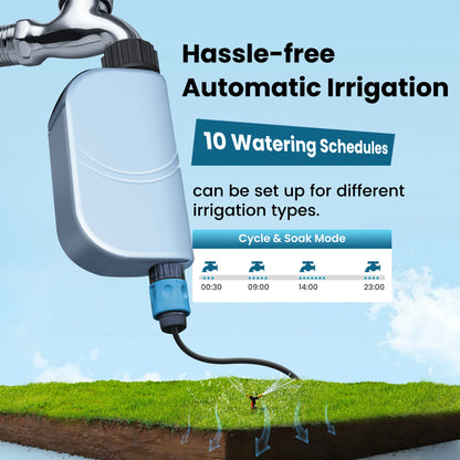 GIRIER Tuya Smart Water Timer WiFi Programmable Sprinkler Controller for Garden Hose Irrigation No Hub Required Works with Alexa