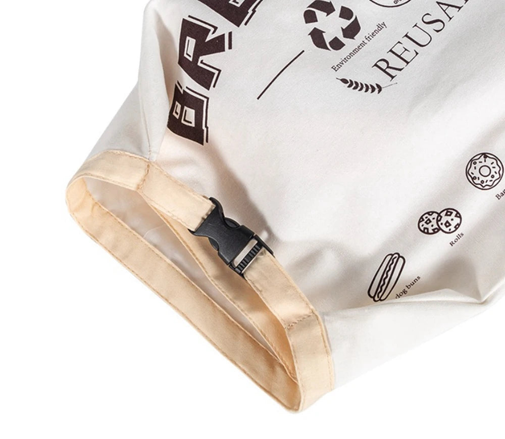 Bread Bag Organic Reusable Bread Bags for Homemade Bread Gift Giving Fresh Keeping Bread Container with Double Lining Large Loaf