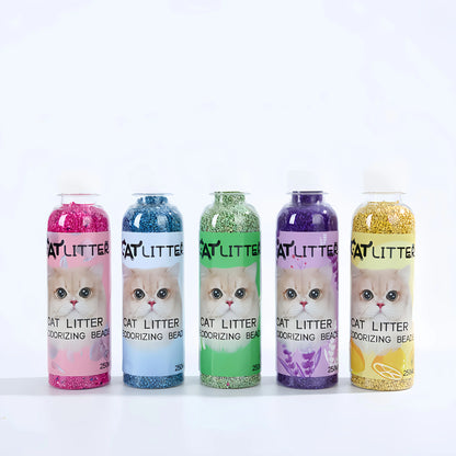 Litter Deodorant Beads 5 Aromas Quick Absorb Deodorizer for Kitty Toilet Granules Long Lasting Freshness Pet Cleaning Products