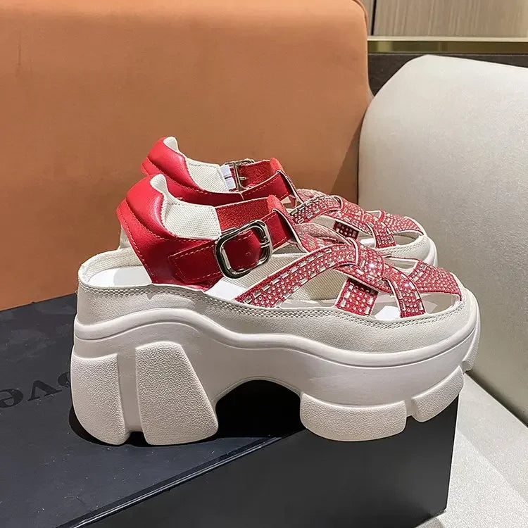 Fashion Brand High Heels Shoes Beach Slippers Chunky Sandals Designer Women Platform Shoes 2025 Summer New Pumps Women Sandals