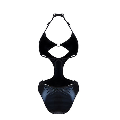 Female Underwear Sexy Lingerie Set Sexy Patent Leather Sleepwear Temptation Underwear Nightdress Lingerie Women's lingerie