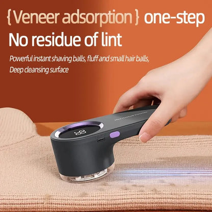 [Rechargeable Lint Remover] Portable Lint Remover Ball | USB Rechargeable Fabric Shaver & Clothes Trimmer with Digital Display,