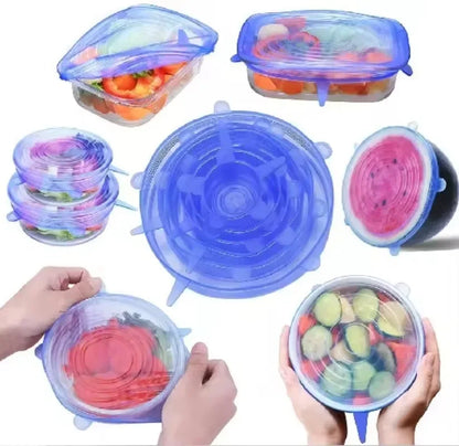 Silicone Cover Stretch Lids Reusable Durable and Expendable Lids Silicone Covers for Fresh Food Leftovers Keep Food Fresh