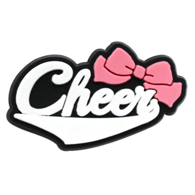 Cute Cheerleading Shoe Charms Decoration for Crocs Pin Accessories Charms Bracelet Wristband DIY Shoe Party Gifts