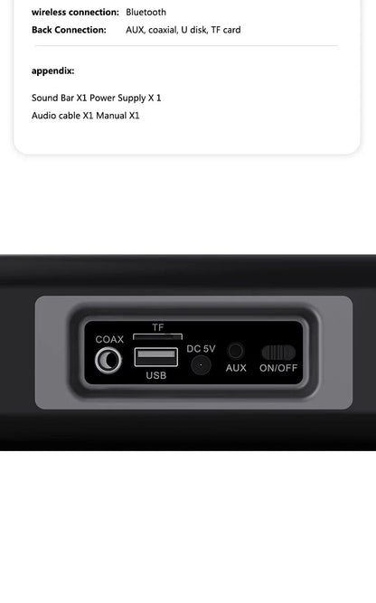 6D surround sound home theater speaker system mobile phone bass wireless Bluetooth speaker long TV soundbar speaker TF/AUX/USB