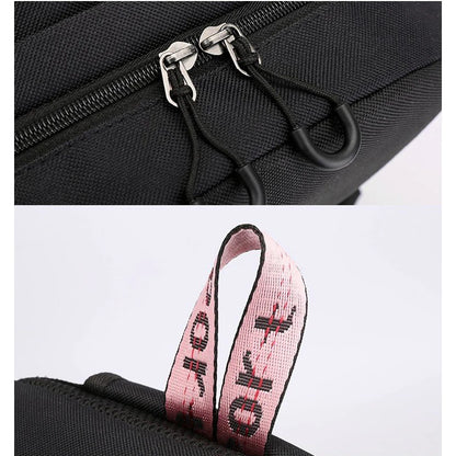 School Backpack for College Students Fashion Trend Travel Backpack USB Charging Laptop Bagpack Black School Bags for Teenager