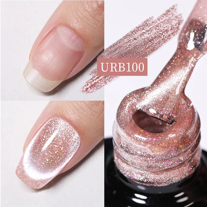 UR SUGAR 7ml Nude Crystal Rubber Base Gel Natural Color Semi Permanent Soak off UV LED Gel Nail Art Varnish