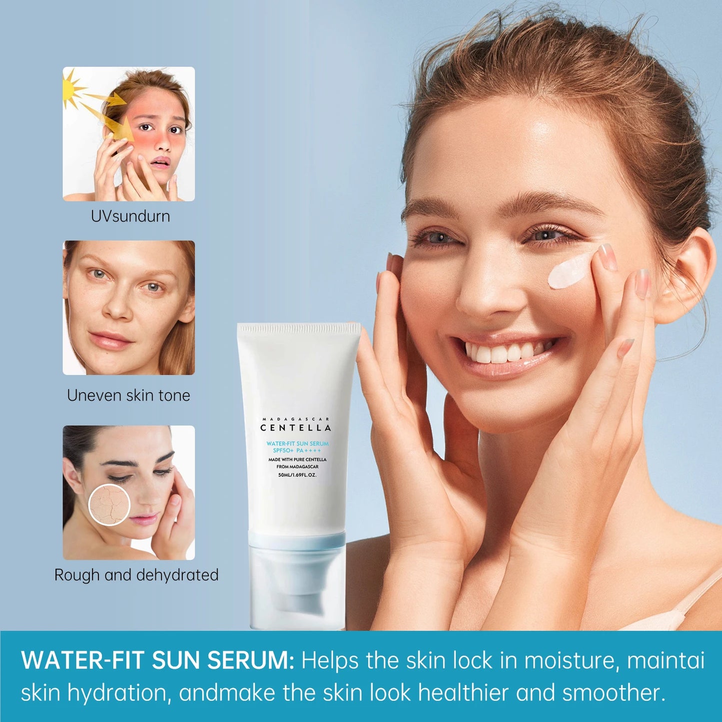 Facial Sunscreen 50+Solar Sunblock Skin Whitening Cream Korean body lotion Moisturizing Protector Care Body Sunscreen