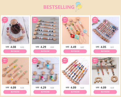 New Baby Pacifier Clips Personalized Name Teethers Toys Dummy Nipples Holder Clip Chain Babies Accessories Newborn Gifts Custom