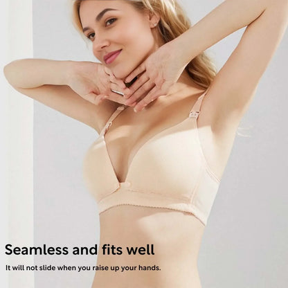 Maternity Nursing Bra with Thin Cups and Front Clasp for Easy Breastfeeding Prevent Sagging Women Solid Color Underwear Clothing