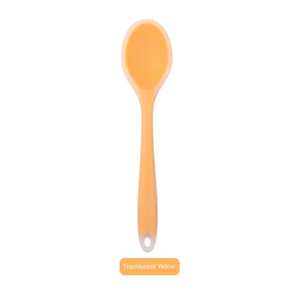 Silicone Spoon Integrated Rice Spoon Multicolor Silica Gel Salad Spoon Cake Baking Spoon Kitchen Cooking Spoon Kitchen Tools