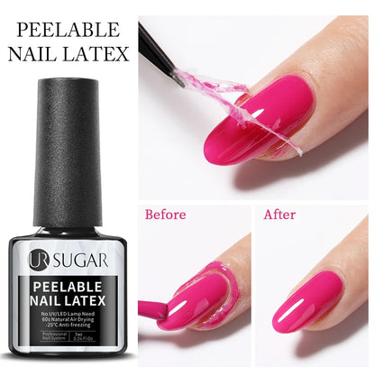 UR SUGAR 7ml Nude Crystal Rubber Base Gel Natural Color Semi Permanent Soak off UV LED Gel Nail Art Varnish