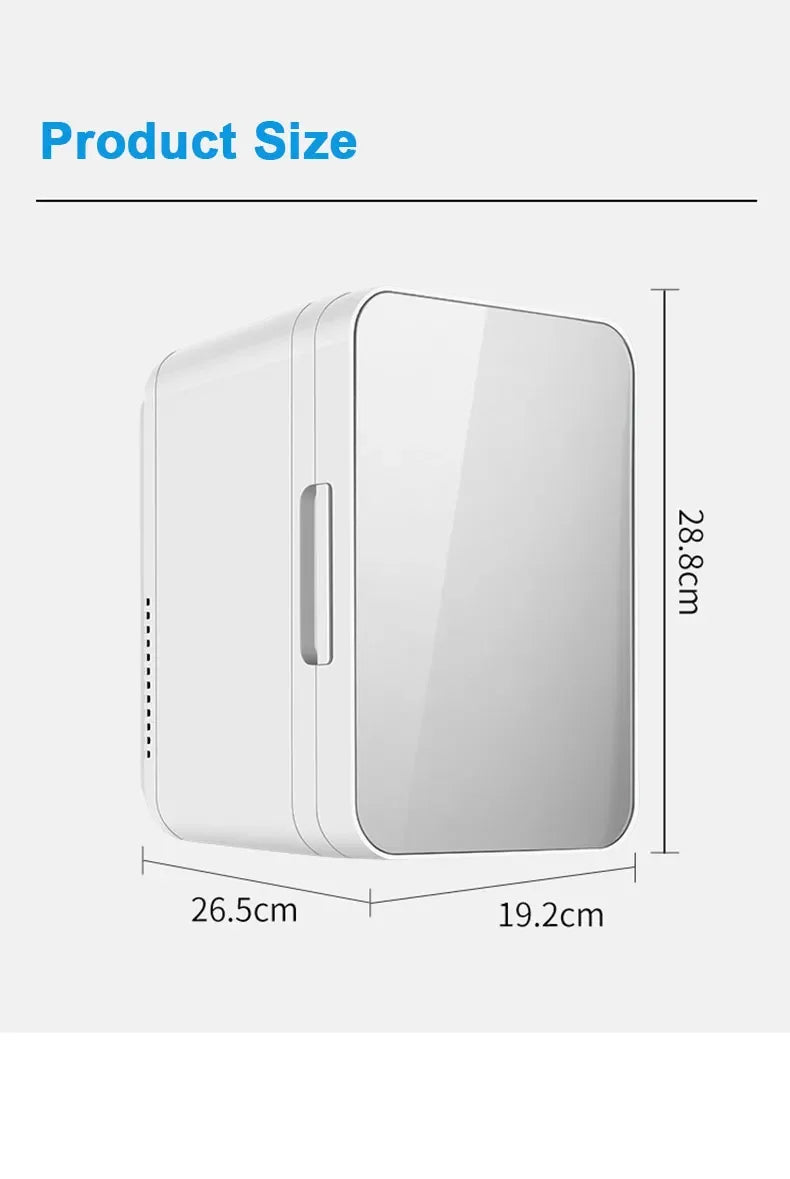 6L Mini Car Refrigerator 12V DC 220V AC Electric Portable Beauty Cooler Warmer Car Mini Fridge Ice Box for Home Camping Travel