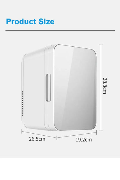 6L Mini Car Refrigerator 12V DC 220V AC Electric Portable Beauty Cooler Warmer Car Mini Fridge Ice Box for Home Camping Travel