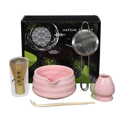 Japanese Tea Set 5-Piece Authentic Matcha Set Professional Matcha Whisk Set Matcha Kit For Matcha Lovers Novices Family Friends