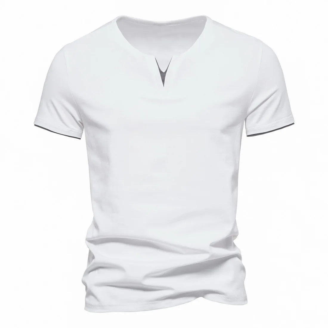 Mens T Shirt Pure Color V Collar Short Sleeved Tops Tees Men T-Shirt Black Tights Man T-Shirts Fitness For Male Clothes