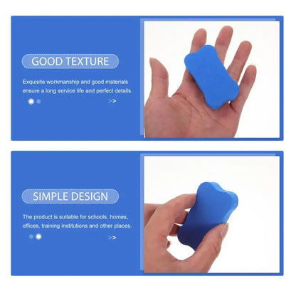 24 Pcs Whiteboard Eraser Dry Erase Erasers EVA Felt Cloth Bone Shaped Teacher Supplies Classroom Accessories Presentation Tools