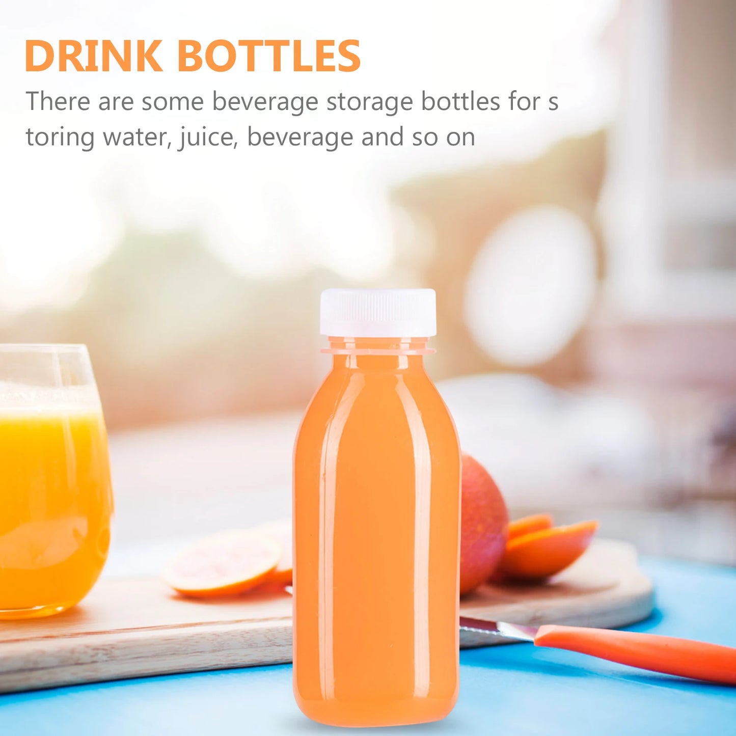 10pcs Beverage Bottle 300ml Juice Storage Kid Water Bottles Juice Kid Water Bottles Jug Kid Water Bottles Transparent Beverage