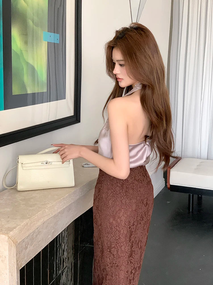 Casual Female Work Wear Office Shirts and Blouses Korean Basic Lace Shirts Women Vintage Clothing Chiffon Top