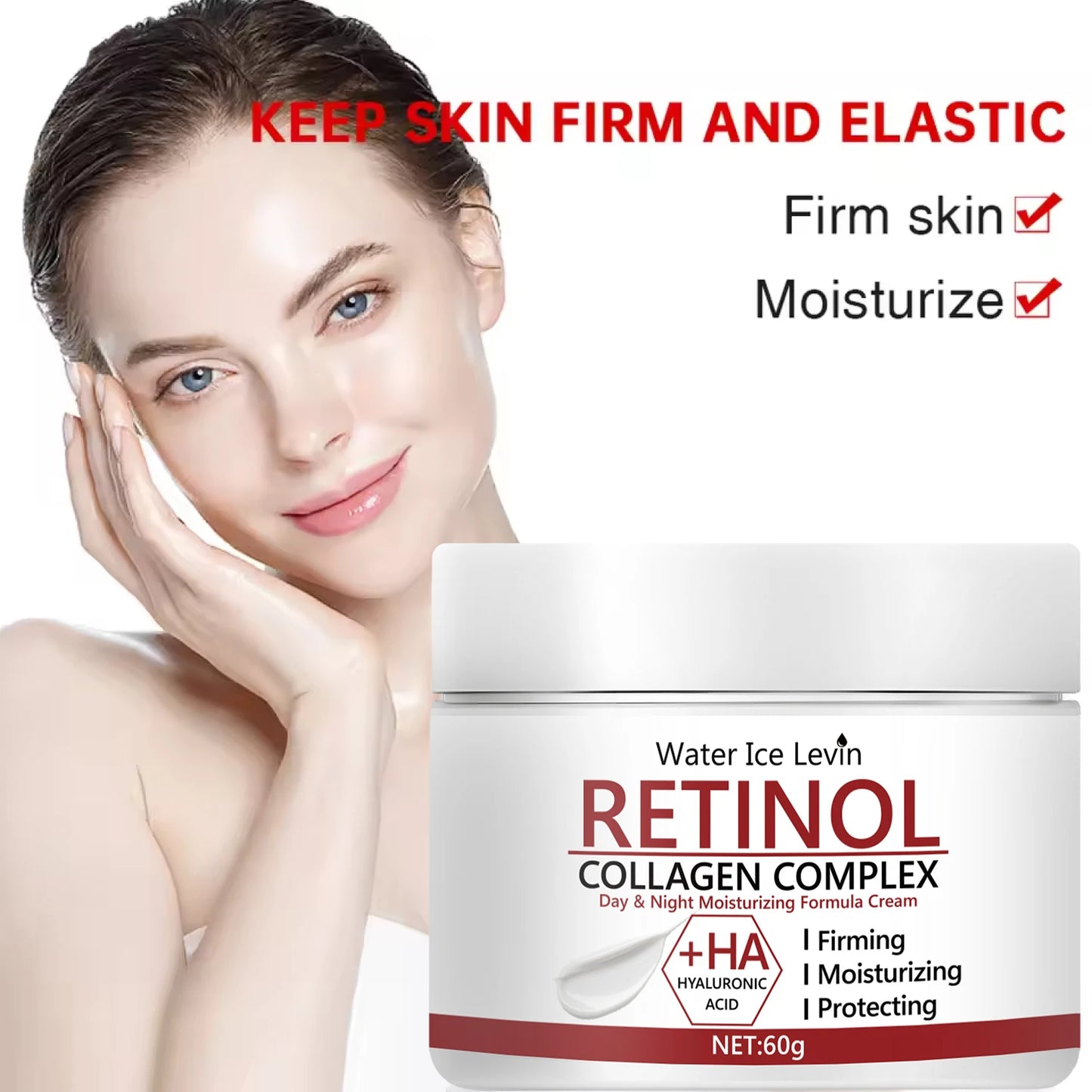 Retinol Cream, Retinol Collagen Cream, Vitamin C Moisturizer, Retinol Moisturizer, Suitable for Sensitive Facial Skin