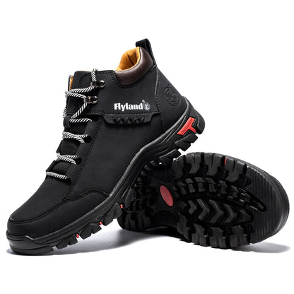 FLYLAND Fashionable  Ankle Boots Men Casual Sneakers Work Office Shoes