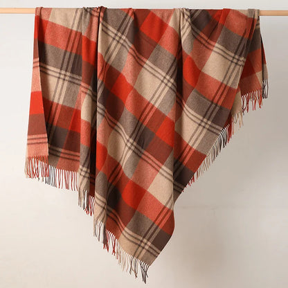 100% Wool Blanket Warm 1.5*2m Fleece Blankets For Sofa Winter Sleeping Comforter Adult Children Bedding Office Travel Blanket