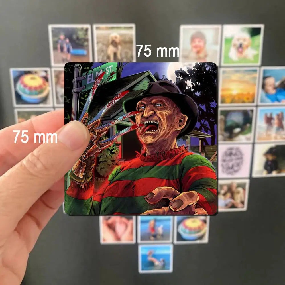 Horror Freddy Krueger Fridge Magnet Photo Personalized For Office Family Kitchen Refrigerator Friends Gift Holiday Decor