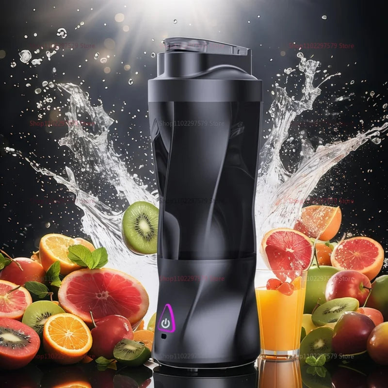 New Portable Juicer Blender USB Rechargeable 700ML Large Capacity Outdoor Fruit Mixer Smoothie Cup Travel Mixer with 4 Blades
