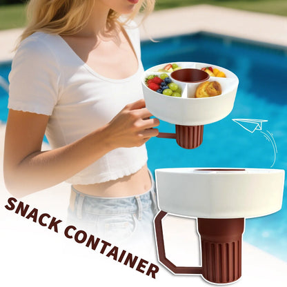 Outdoor Snack Tray Portable Outdoor Snack Platter Multi Functional Snack Tray,Reusable Snack Ring For Car Cup Holder,Home,Picnic