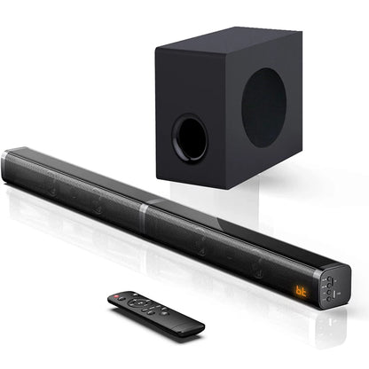 80W TV SoundBar 2.1 Bluetooth Speaker 5.0 Home Theater System 3D Surround Sound Bar Remote Control With Subwoofer For TV