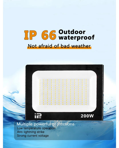 Outdoor IP66 Waterproof Path Light Spotlight LED Floodlight AC220V 10W 20W 30W 50W 100W 200W Outdoor Garden Porch Courtyard Lamp