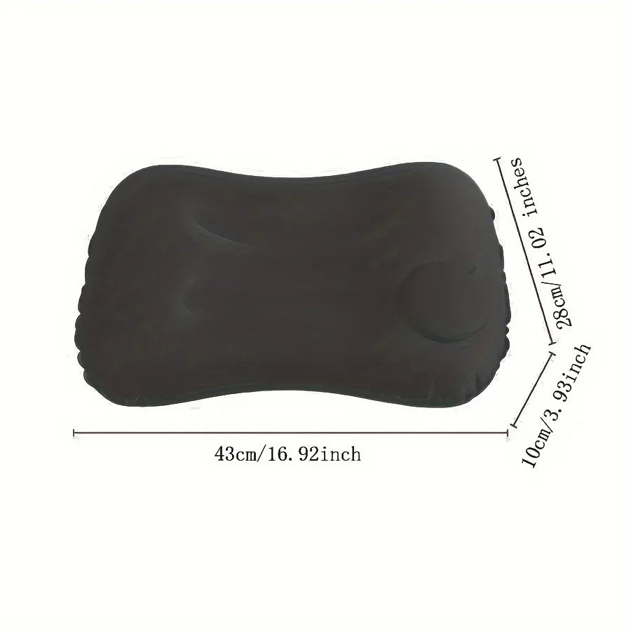 Inflatable Pillow - Compressible Portable Neck Cushion, For Travel, Home, Office & Camping - Multifunctional, Comfortable