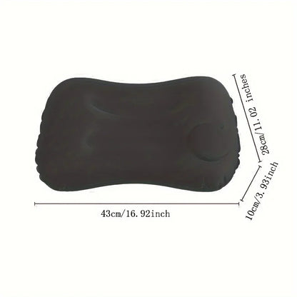 Inflatable Pillow - Compressible Portable Neck Cushion, For Travel, Home, Office & Camping - Multifunctional, Comfortable