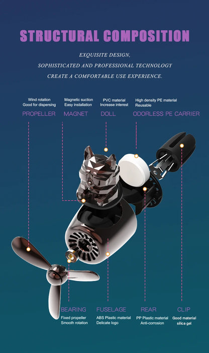 DIY perfume odorless ornaments airplane pilot bulldog car air fresheners decorations accessories aroma vent fragrance diffuser