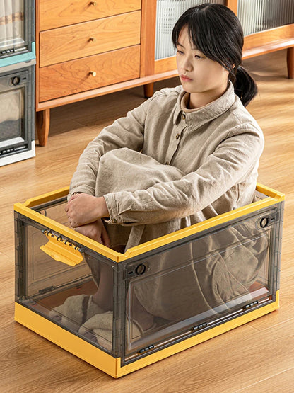 Foldable Book Storage Box, Student Book Box, Dormitory For Book Sorting Box, Transparent Home Storage Box, Book Box