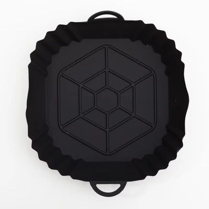 Air Fryer Silicone Pot Thick Reusable Silicone Square Air Fryer Liners Replacement of Parchment Liner Paper Air Fryer Basket