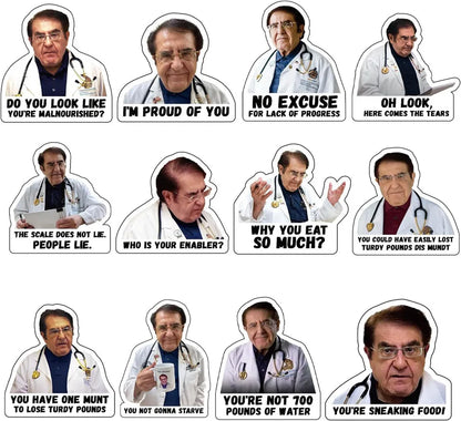 12Pcs Dr Now Magnets Funny Dr. Nowzaradan Fridge Magnet Kitchen Strong Fridge Magnets Cute Magnetic Accessories for Refrigerator