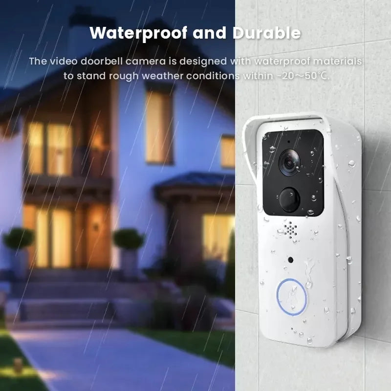 Video Doorbell 5G 2.4G WiFi 1080P Smart Outdoor Wireless Intercom Waterproof Wireless Camera Home Safety Doorbell Camera