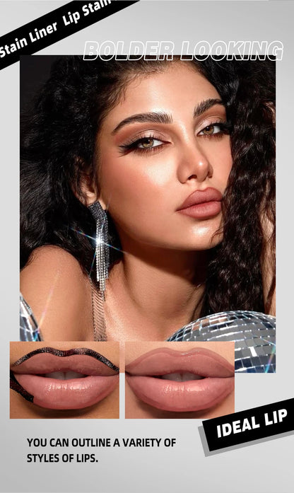 QIBEST 4 Colors Peel Off And Reveal Lip Stain Long Lasting Waterproof Pink Lip Tint Transfer Proof Natural Lip Stain Makeup